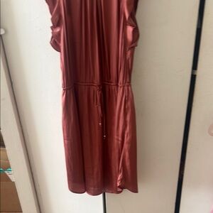 Brown Flutter Sleeve Midi Dress for Weddings